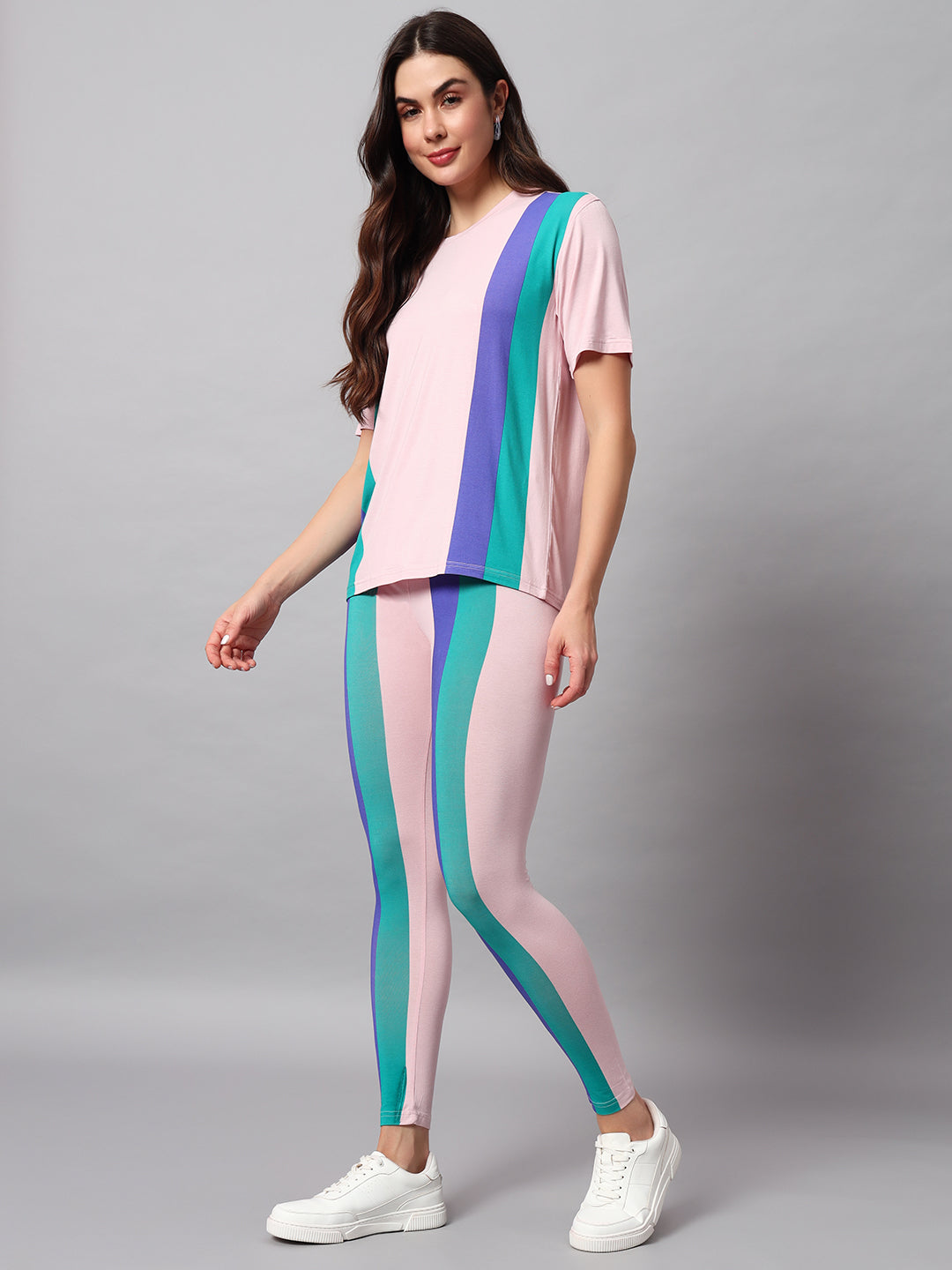 Misty rose streak leggings set