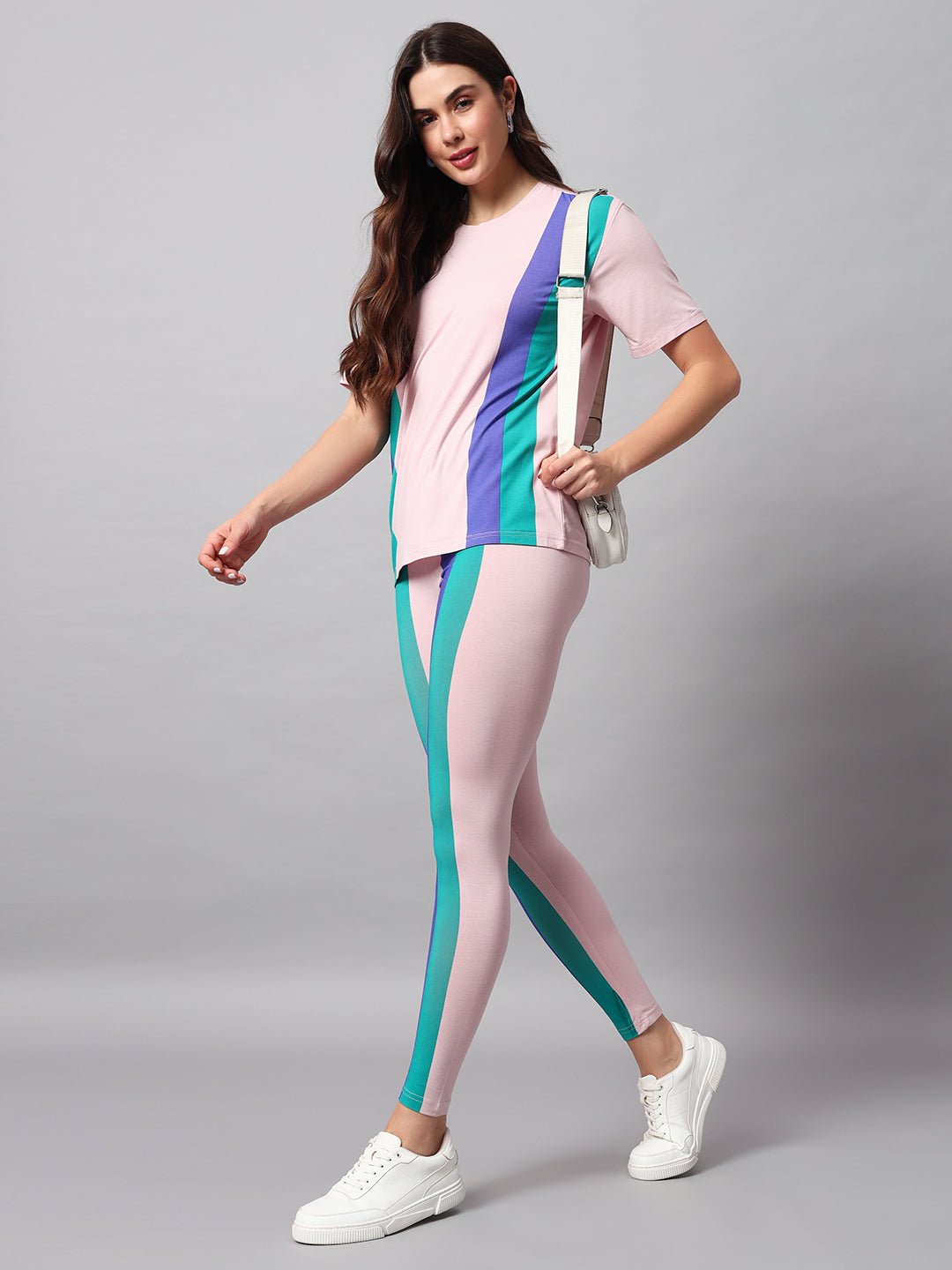 Misty rose streak leggings set