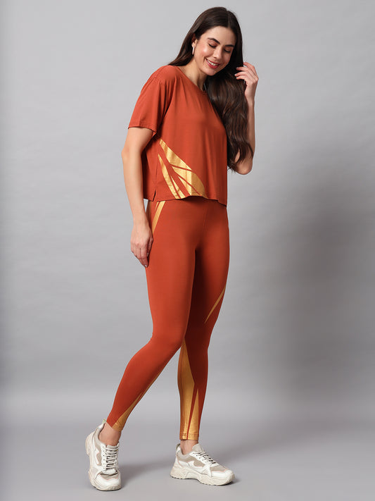 Yam gold leggings set