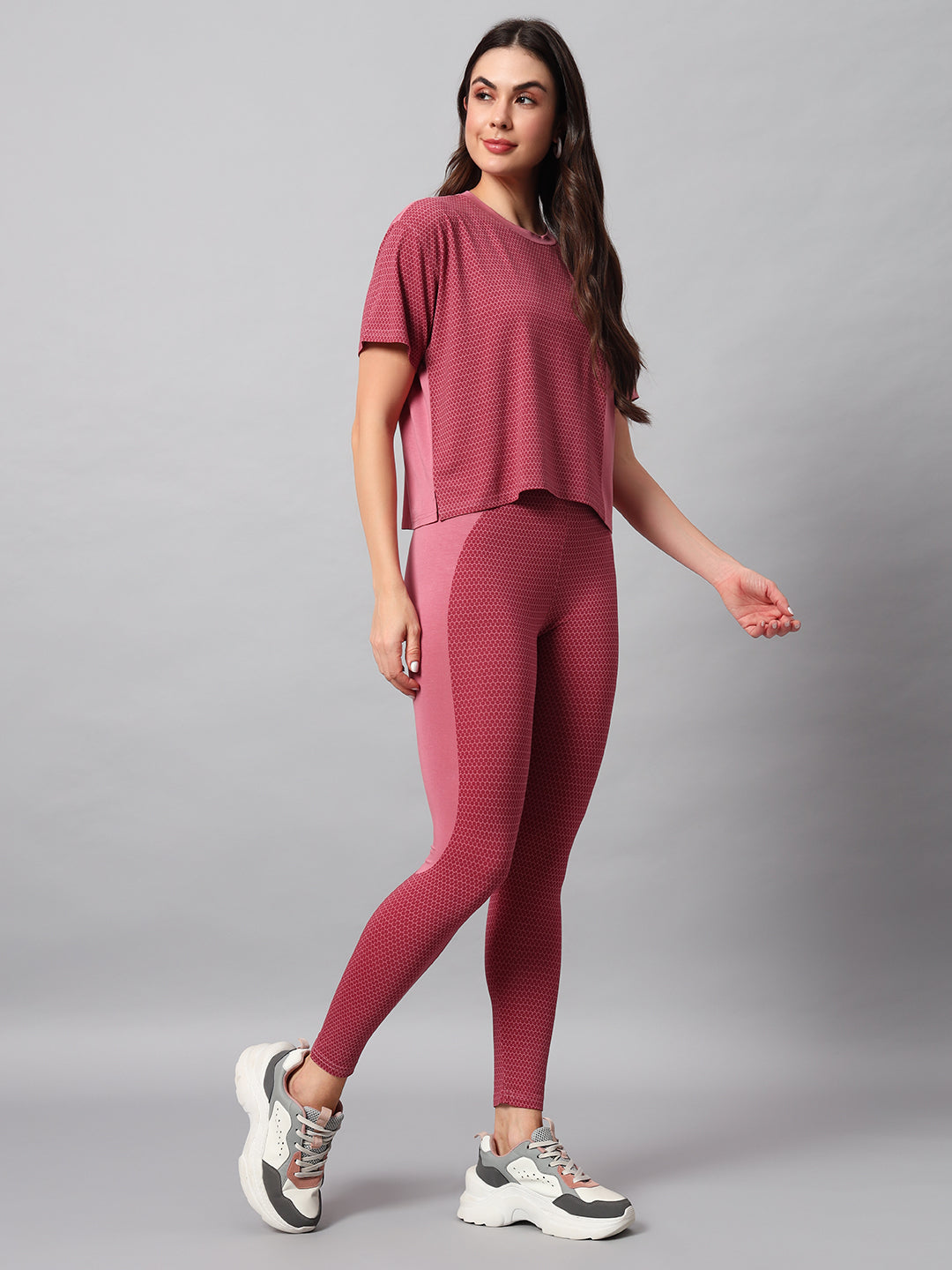 Blush balance leggings set