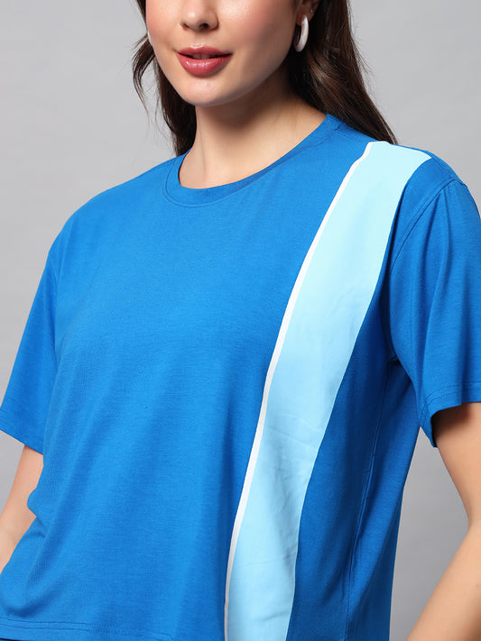 Denim strip T Shirt