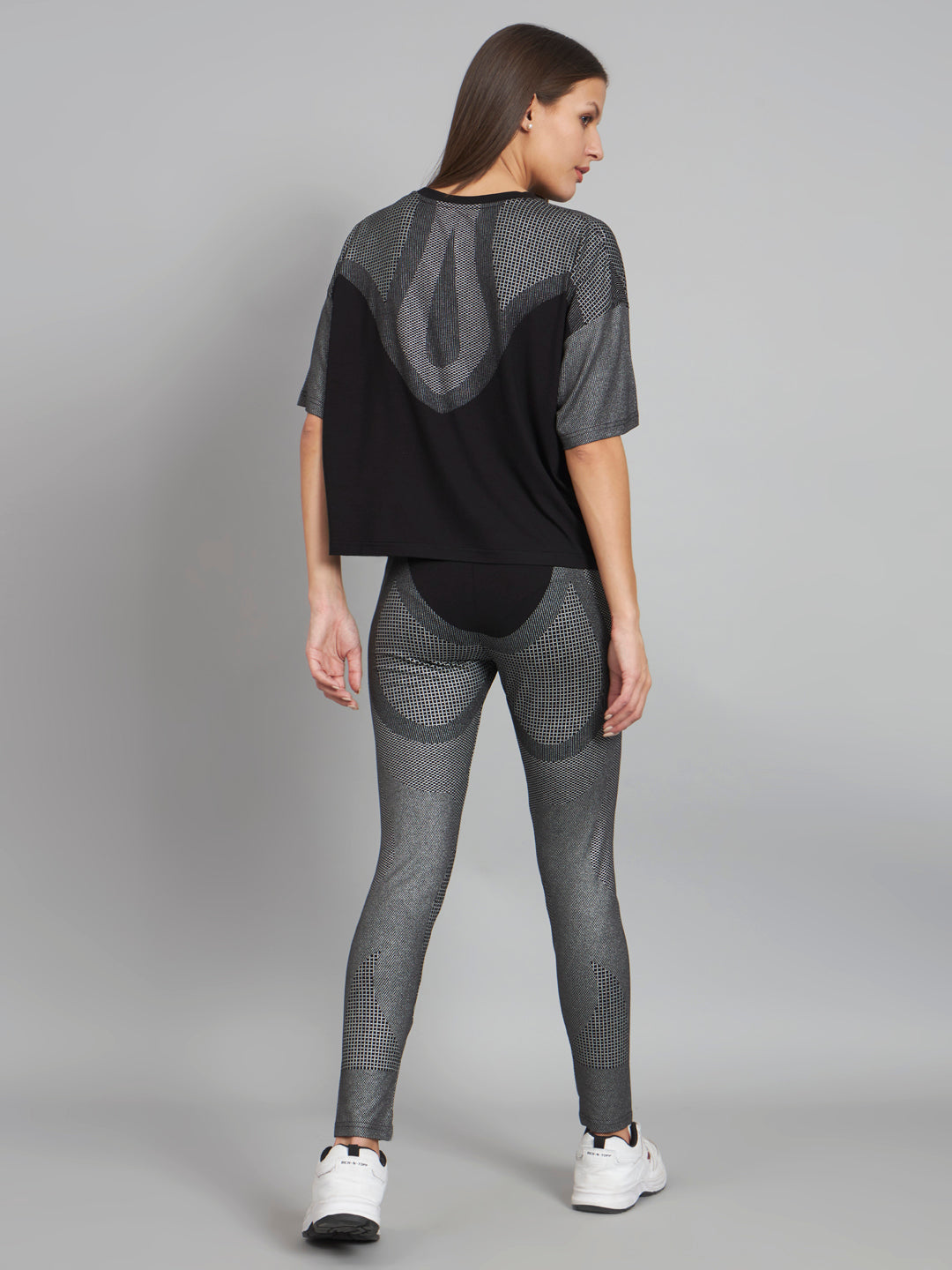 Black flash leggings set