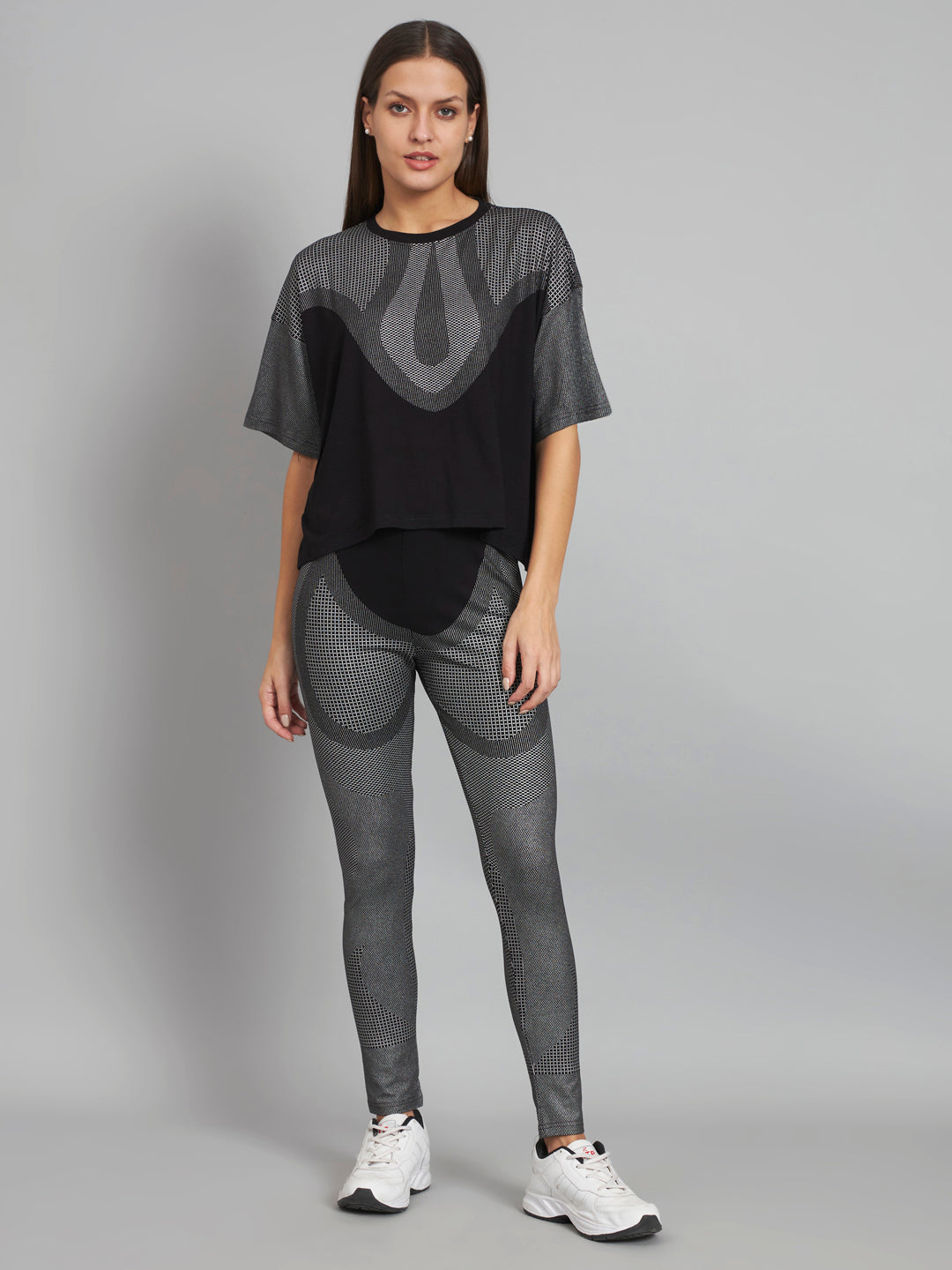 Black flash leggings set