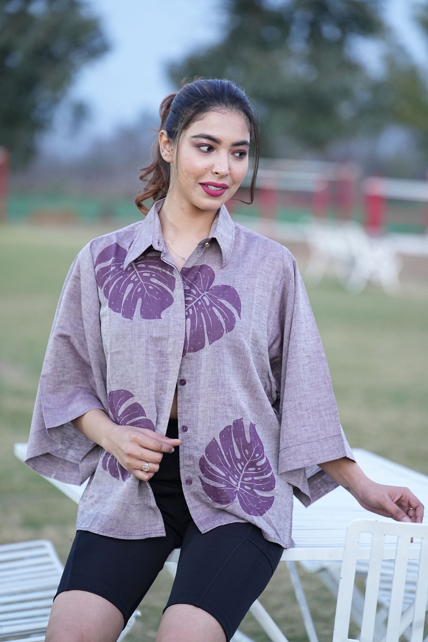 Lilac Armhole Drop Shirt