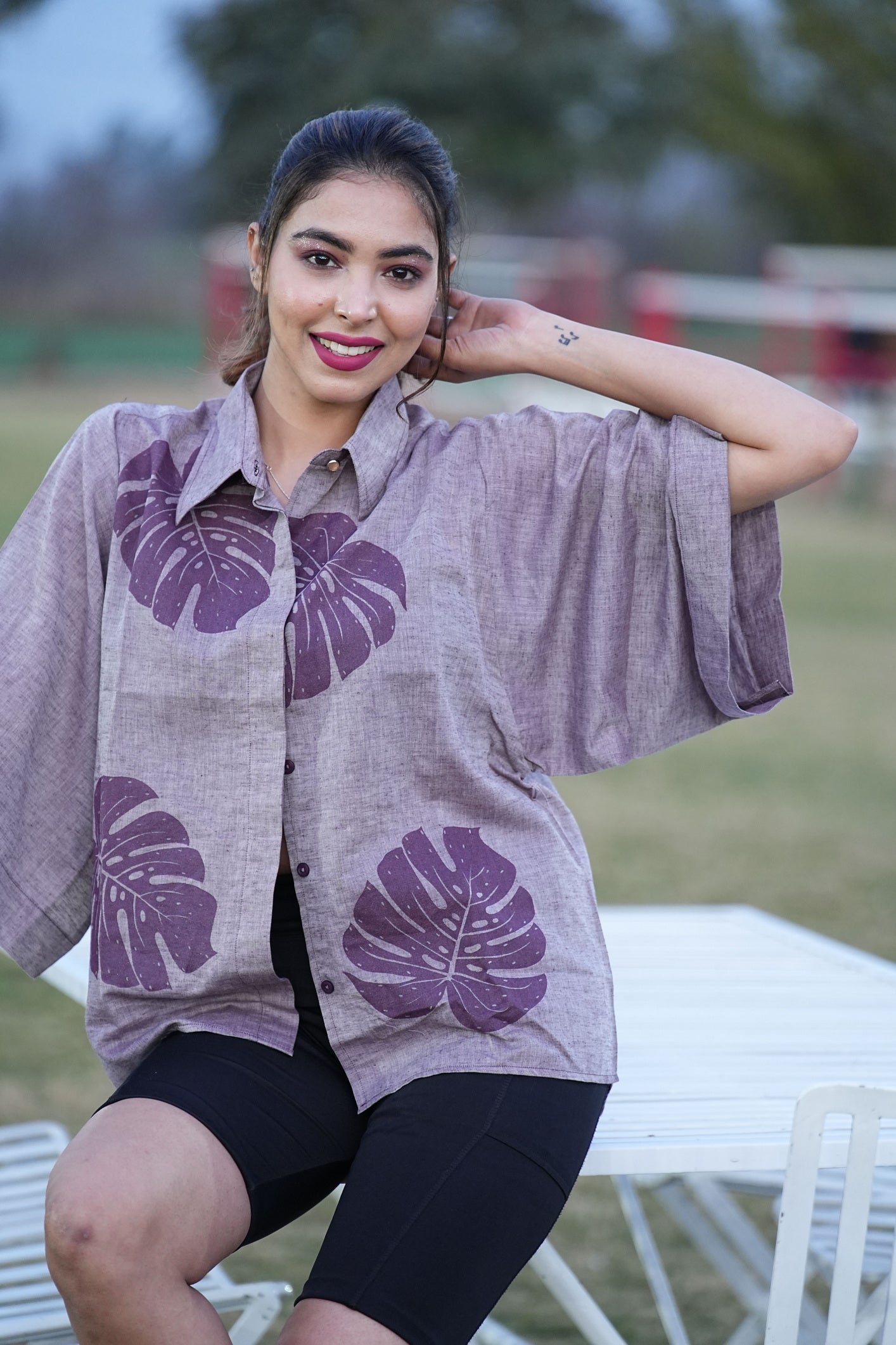 Lilac Armhole Drop Shirt